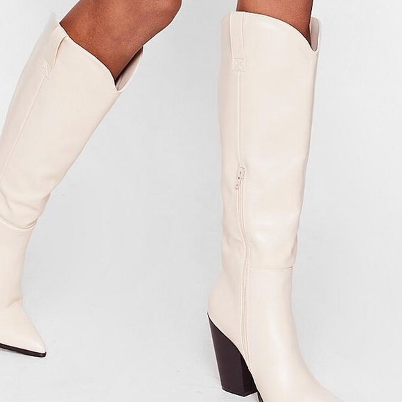 S3 - White western cowboy cream boots Never worn - Picture 7 of 13